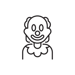 Joker vector Outline Icon Design illustration. Halloween Symbol on White background EPS 10 File