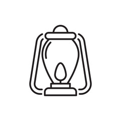 Lantern vector Outline Icon Design illustration. Halloween Symbol on White background EPS 10 File