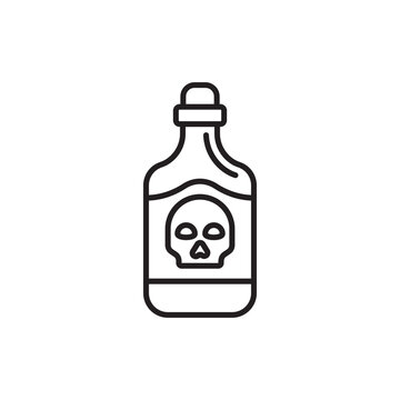 Poison vector Outline Icon Design illustration. Halloween Symbol on White background EPS 10 File