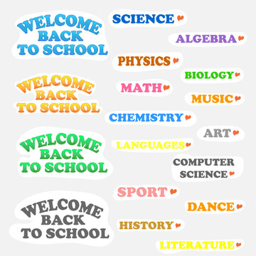 Welcome to school stickers