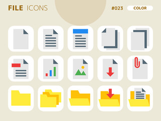 ファイルに関連するカラースタイルのアイコンセット_023