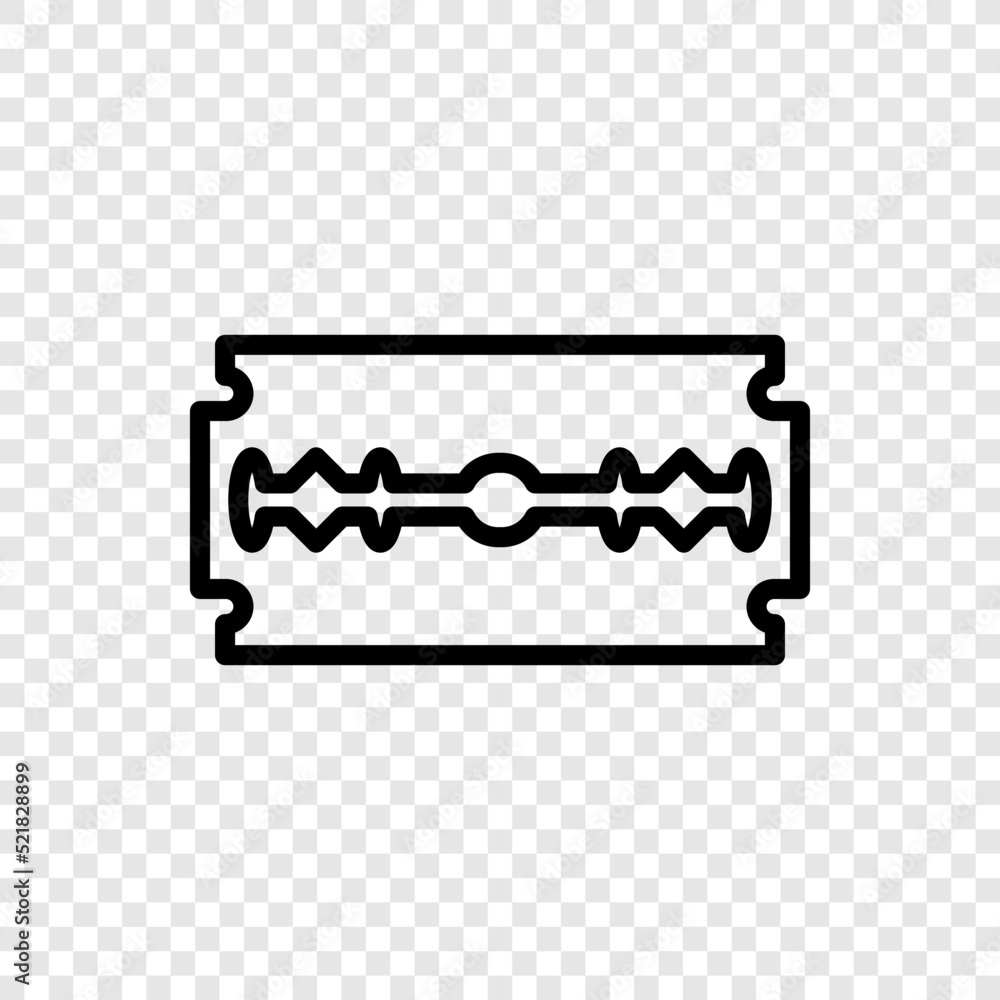 Poster blade razor simple icon vector. flat design. transparent grid.ai