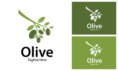 Olive Logo Design Template icon illustration.