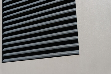 metal cabinet with vent slats close up