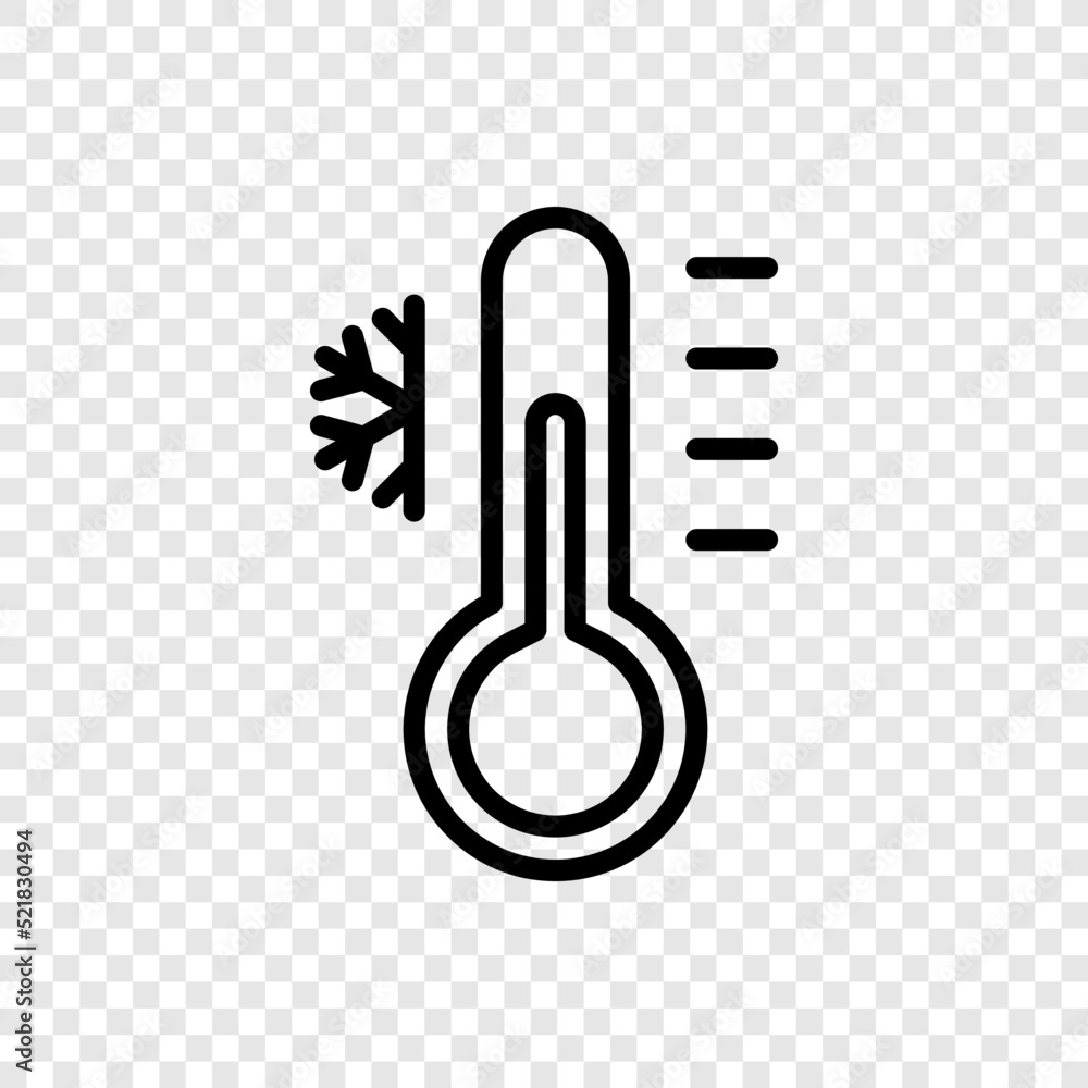 Poster low temperature, cold simple icon vector. flat design. transparent grid.ai