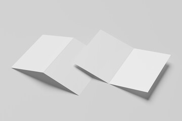 Blank A4 Bi-Fold Brochure Mockups
