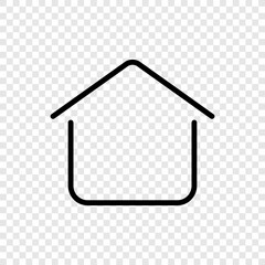 House. home simple icon vector. Flat design. Transparent grid.ai