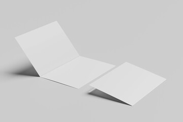 Blank A4 Bi-Fold Brochure Mockups