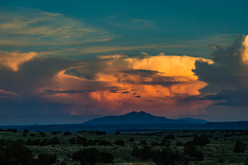 sunset over the mountains