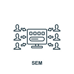 Sem icon. Monochrome simple Community icon for templates, web design and infographics