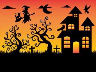 Halloween Background Silhouette Illustration
