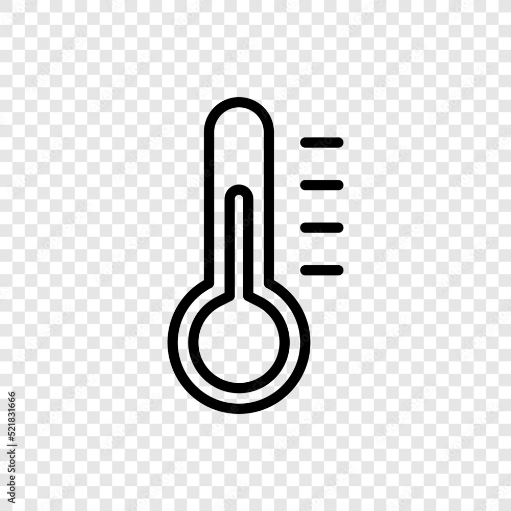 Poster temperature simple icon vector. flat design. transparent grid.ai
