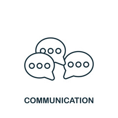 Communication icon. Monochrome simple Community icon for templates, web design and infographics