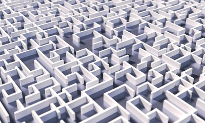 Obraz premium Labyrinth 3D rendering illustration. 