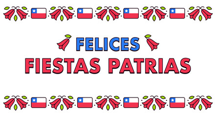 Felices Fiestas Patrias banner design