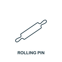 Rolling Pin icon. Monochrome simple Cooking icon for templates, web design and infographics
