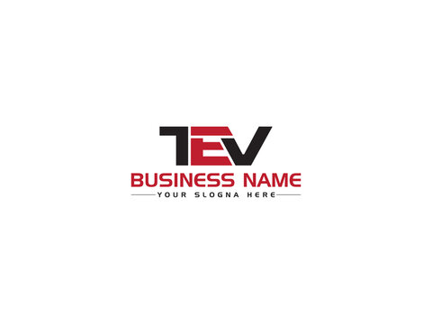 Colorful TEV Logo Letter Vector, Letter TE t e v Logo Icon Vector Stock For Business