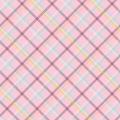 Seamless tartan plaid pattern in  Pink and Blue
