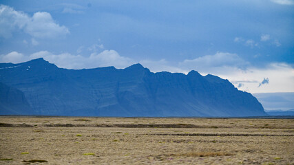 landscape with blue sky