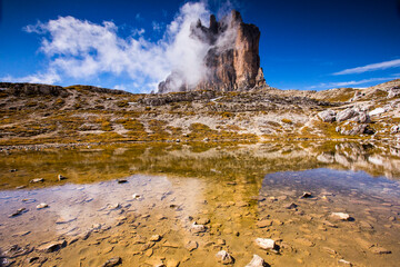 Sunset in Tre Cime Di Lavaredo, Dolomites, Alps, Italy