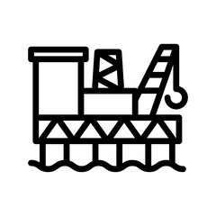 oil platform icon illustration vector graphic