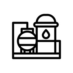 oil refinery icon illustration vector graphic