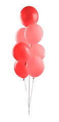 a bunch of  helium balloons isolated on a background