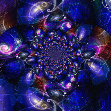 Abstract Fractal Galaxy Image