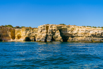 Fototapeta na wymiar Cliffs on the Algarve in Portugal
