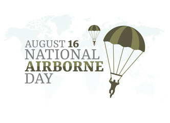 vector graphic of national airborne day good for national airborne day celebration. flat design. flyer design.flat illustration. - Powered by Adobe