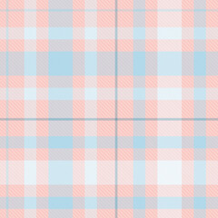 Seamless tartan plaid pattern in Blue and Peach Color.