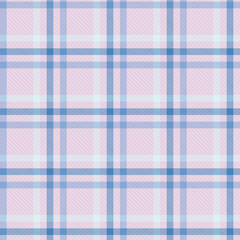 Seamless tartan plaid pattern in Blue and Pink Color.