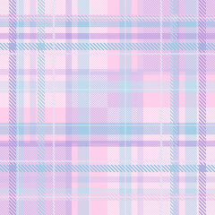 Seamless tartan plaid pattern in Blue and Pink Color.