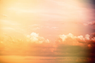 Sky landscape with clouds in pastel colors