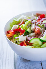salad with tomatoes and feta