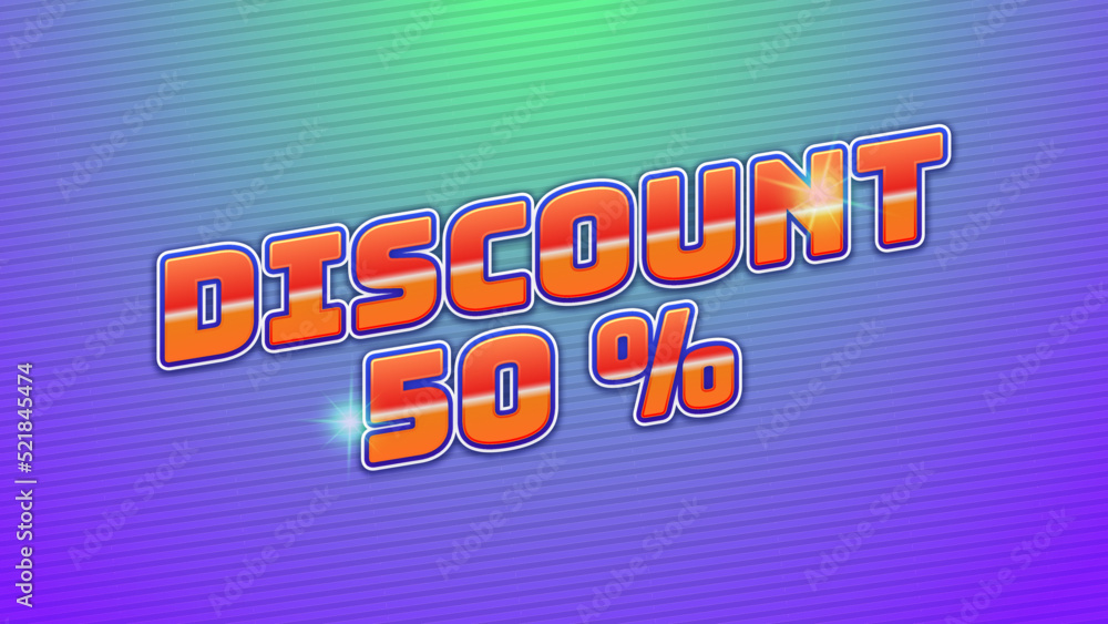 Poster Text Effect - Editable 3D Text Style. Editable Retro Vintage Text Effect. Lettering graphic style