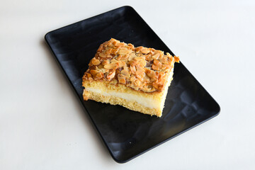 Table scene of assorted take out or delivery foods. Traditional Turkish cuisine. Various Turkish desert and cake. Top down view on a table.