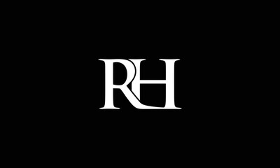 RH company logo design. Monogram logo.