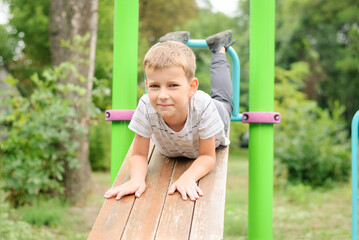 little boy on the playground