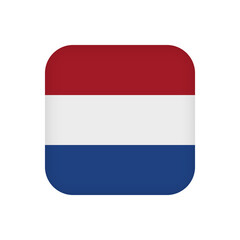 Netherlands flag, official colors. Vector illustration.