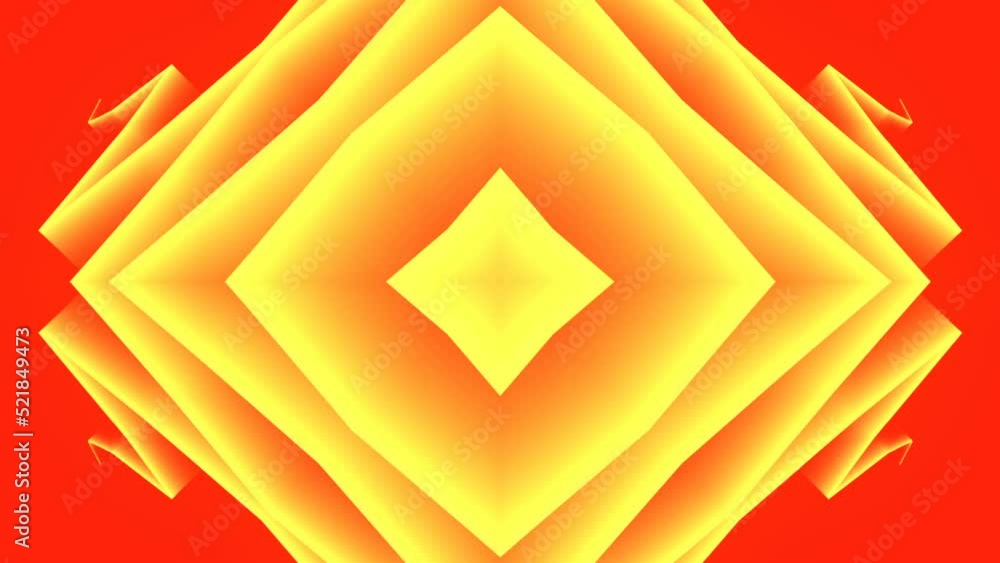 Aufkleber 3d rendering loop animation with endlessly moving kaleidoscopic zigzag pattern