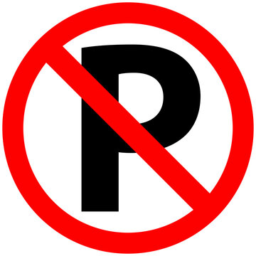 no parking sign vector image