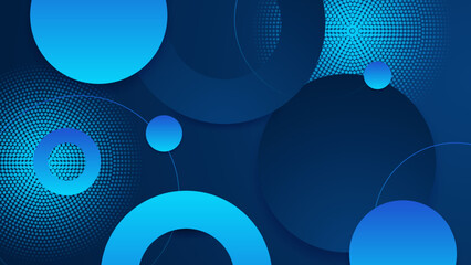 Abstract blue background poster with dynamic. technology network Vector illustration.