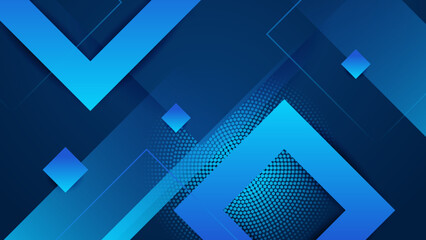 Fototapeta premium Abstract blue background poster with dynamic. technology network Vector illustration.