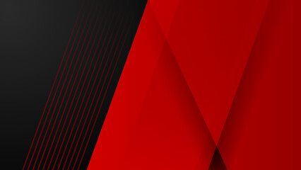 Red black abstract wavy presentation background. Vector illustration design for business presentation, banner, cover, web, flyer, card, poster, game, texture, slide, magazine, and powerpoint.