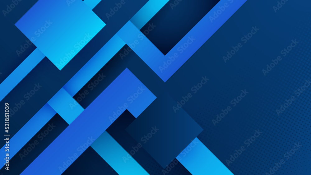 Wall mural abstract design with blue geometric background. blue banner background. vector abstract graphic desi