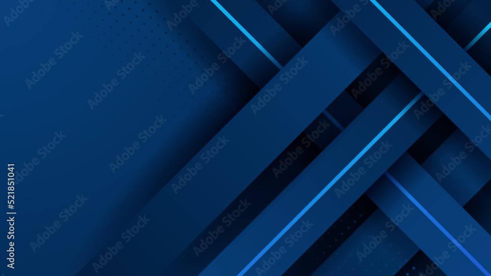 Wall mural abstract design with blue geometric background. blue banner background. vector abstract graphic desi