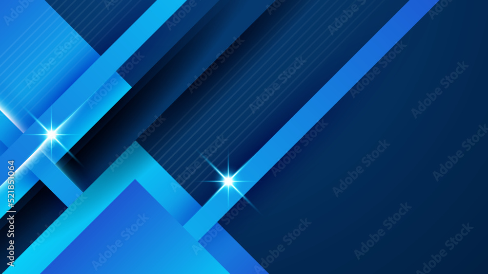 Wall mural abstract design with blue geometric background. blue banner background. vector abstract graphic desi