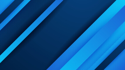 Obraz premium Abstract design with blue geometric background. Blue banner background. Vector abstract graphic design banner pattern background template.