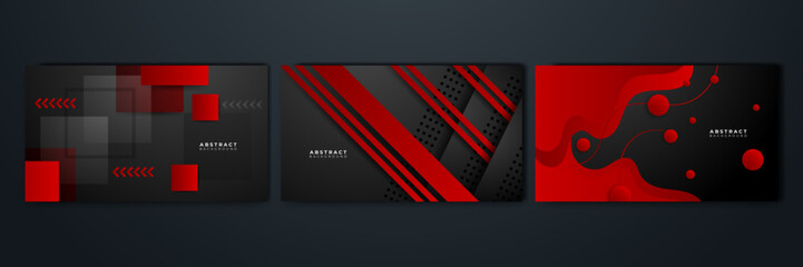 Fototapeta premium Abstract Metallic Red Black Background, Wallpaper, Frame, Layout. With Blank Space. Design Vector Modern Simple Premium.